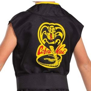 Disguise mens Cobra Kai Adult Costume, Official Cobra Kai Gi Adult Size L